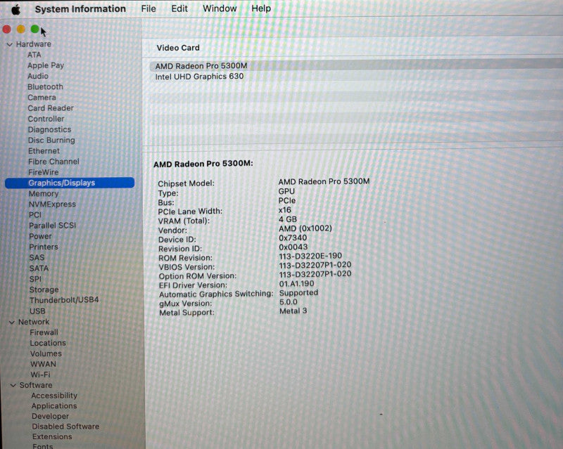 Apple MacBook Pro 16-inch 2019 i7-9750H RadeonPro 5300M 32GB RAM 512SSD READ!