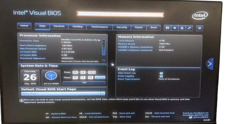 Intel NUC BOXNUC8i5BEH1 Mini PC | Core i5-8259U | 8GB DDR4 | No HDD