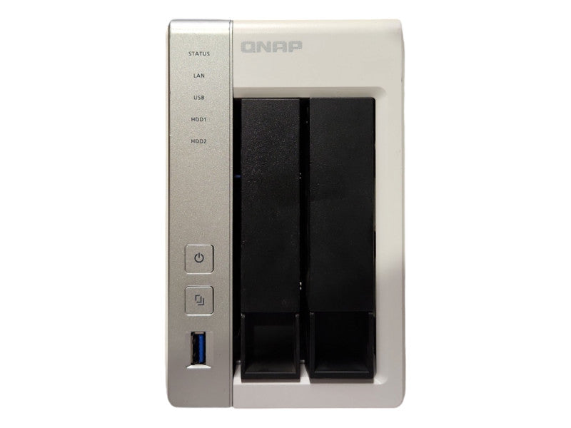 QNAP TS-231 2 Bay NAS with 2x 6TB HDDs, No Power adapter
