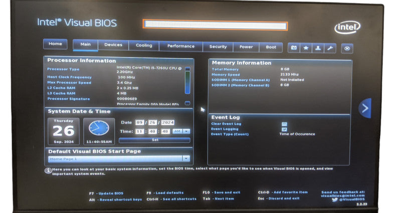 Intel NUC BOXNUC7i5BNH Mini PC | Core i5-7260U | 8GB DDR4 | No HDD