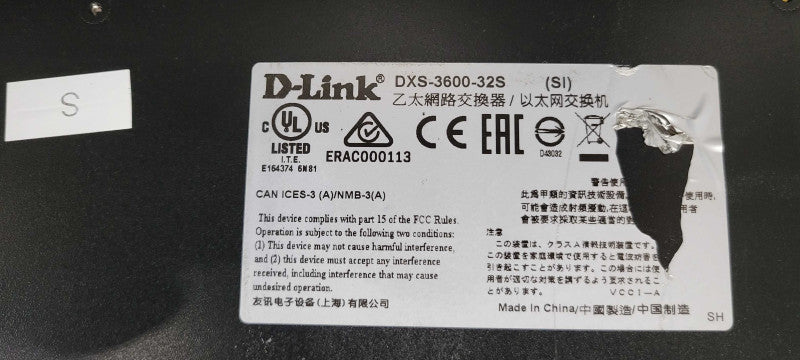 Dlink DXS-3600-32S 24-Port L3 Stackable 10G Fiber Managed Switch w/ DXS-3600- _