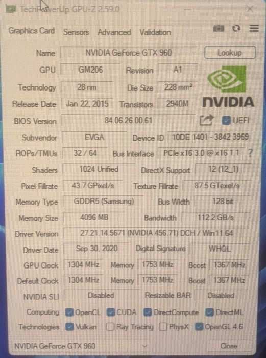 EVGA NVIDIA GeForce GTX 960 | 4GB GDDR5 GPU | 3xDP 1xHDMI 1xDVI
