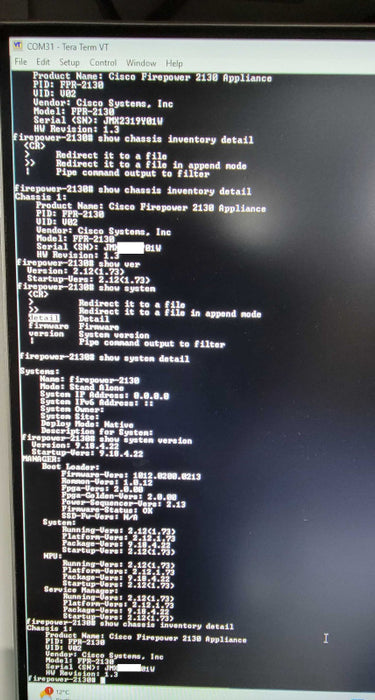 Cisco FPR-2100 Series FPR-2130 Security Appliance Firewall w/ SSD 2*PSU _