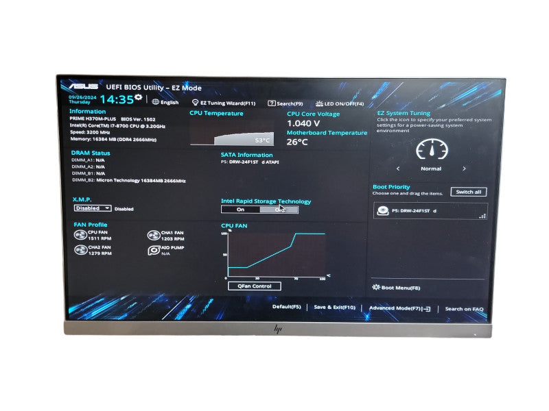Custom PC PRIME H370M - PLUS Core i7 - 8700 CPU @ 3.20GHz 16GB DDR4 Ram Qθ