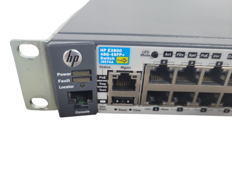 HP J9574A E3800 48G-4SFP+ 48x GbE POE+ 4x 10GbE SFP+ Port w/ J9577a !