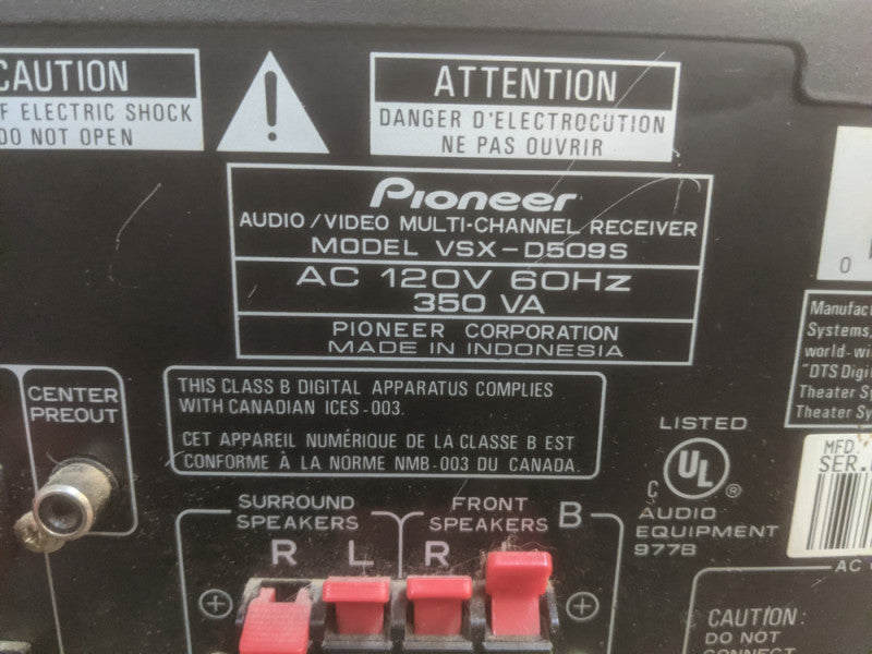 Pioneer VSX-9700S Audio/Video Multi-Channel Receiver | *READ*