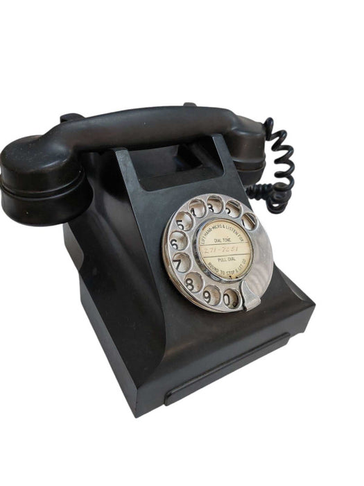 Vintage Bakelite Telephone Antique Rotary Dial 1950's =