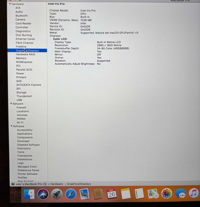 Apple MacBook Pro 15-inch Mid 2015 i7-4770HQ 16GB RAM 1TB SSD READ