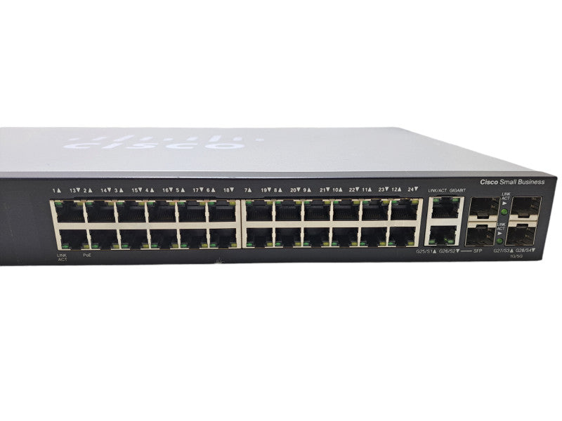 Cisco SG500-28P | 28-Port Gigabit PoE Stackable Managed Switch | 4x SFP