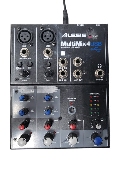 Alesis MultiMix 4 USB FX Mixing Console Audio Interface-READ