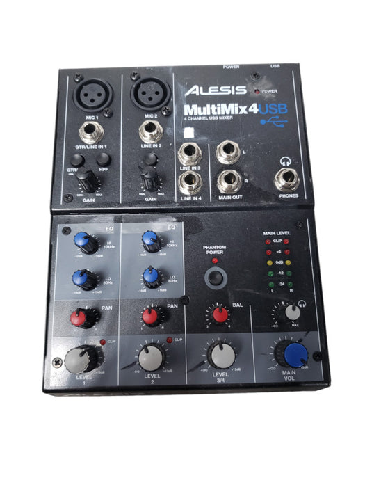 Alesis MultiMix 4 USB FX Mixing Console Audio Interface-READ