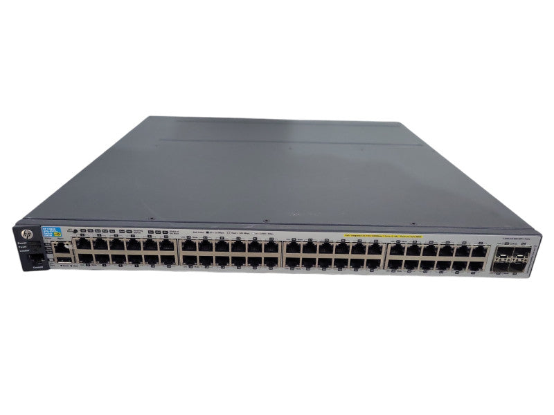 HP J9574A E3800 48G-4SFP+ 48x GbE POE+ 4x 10GbE SFP+ Port w/ J9577a !