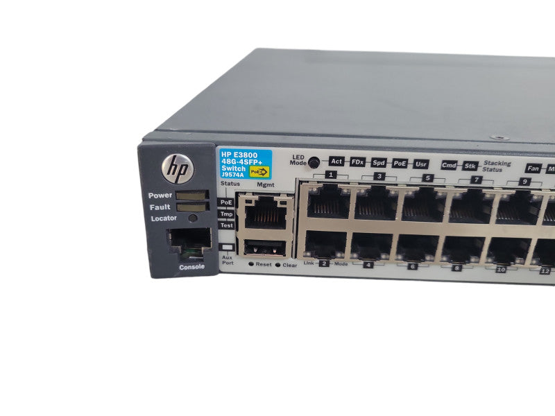 HP J9574A E3800 48G-4SFP+ 48x GbE POE+ 4x 10GbE SFP+ Port w/ J9577a !