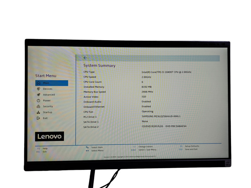 Lenovo IdeaCentre 3 Touch AIO 21.5" | i5-10400T @2.0GHz, 8GB DDR4, 256GB SSD