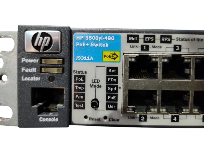 HP J9311A 3500YL-48G PoE+ Network Switch w/ SFP+/CX4 10-GbE yl Module