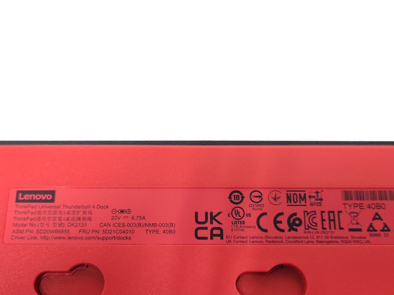 Lenovo ThinkPad universal Thunderbolt 4 dock 40B0 docking Stations Q_