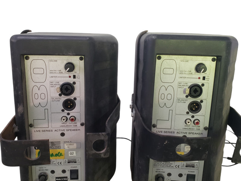 Pair of DB Technologies L80 Speakers.
