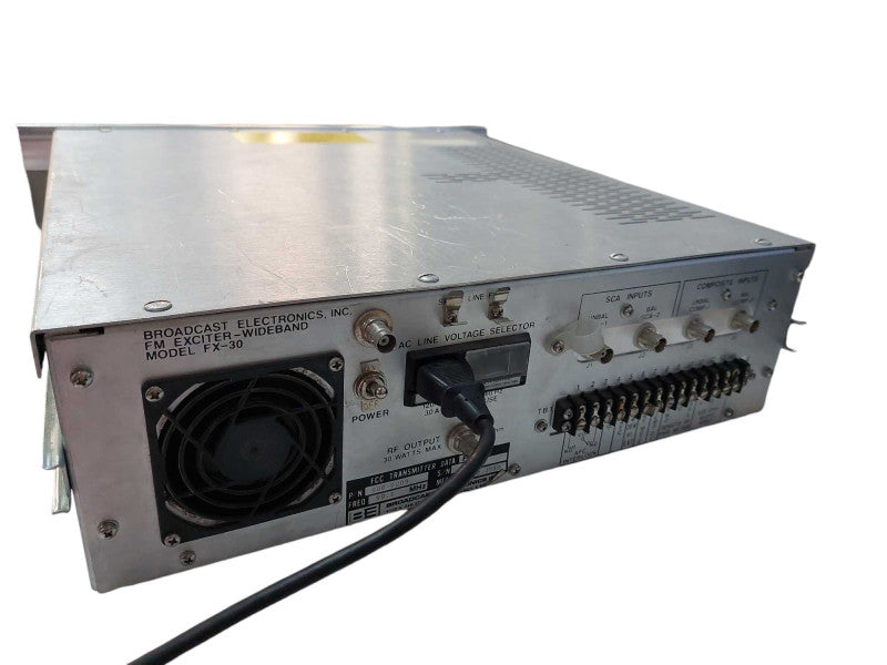 Broadcast.Electronics. Exciter Model: FX-30 FM Exciter PN: 909-0009 =