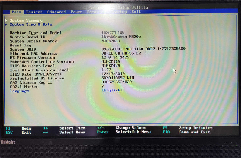 Lenovo ThinkCentre M820z 21.5" FHD Touchscreen, Pentium Gold G5400 3.70GHz, 8GB RAM, 256GB Storage