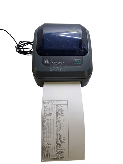 Zebra GK420d Thermal Printer | GK42-202510-000 | w/ Power Adapter