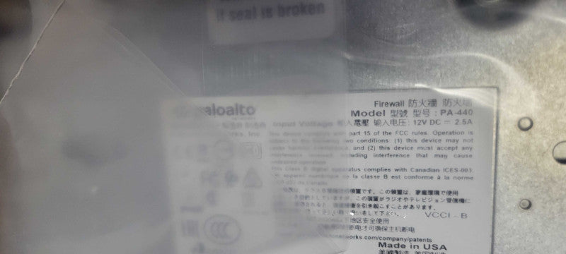 New Open-Box Palo Alto Networks PA-440 Next Generation Firewall _
