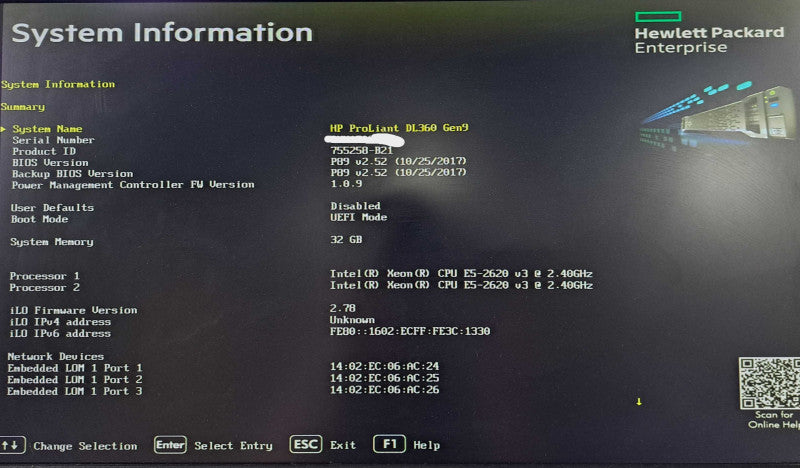HP DL360 Gen9 1U 8x 2.5" | 2x Xeon E5-2620 v3 @2.4GHz 6C, 32GB DDR4, P440ar