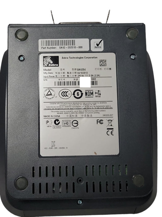 Zebra GK420D Direct Thermal Printer GK42-202510-000 _