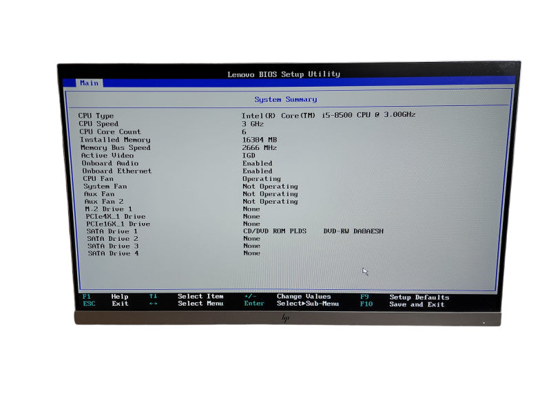Lenovo ThinkCentre M920t MT Intel i5 - 8500 CPU @  3.00GHz 16GB DDR4 Ram Qθ