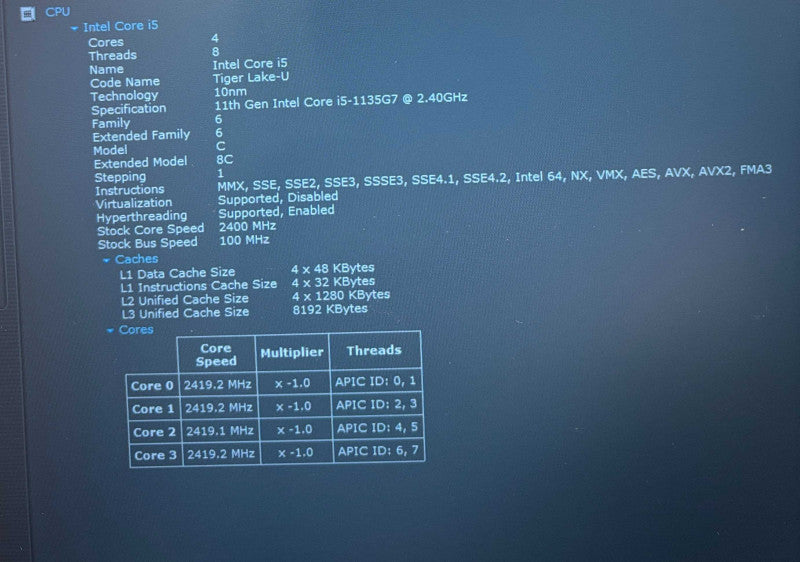 Lenovo V14 G2 ITL Intel Core i5-1135G7@2.4GHz 20GB RAM 500GB SSD READ!  Lap200