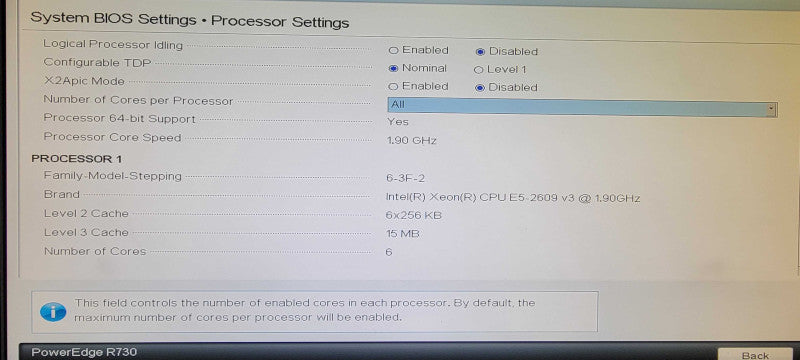 DELL PowerEdge R730 1x Xeon E5-2609v3 1.9GhH 32GB RAM H730 mini 2x PSU _
