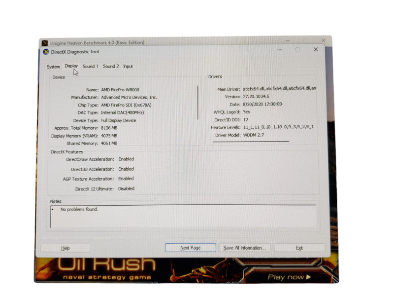 AMD FirePro Graphics W8000 4GB