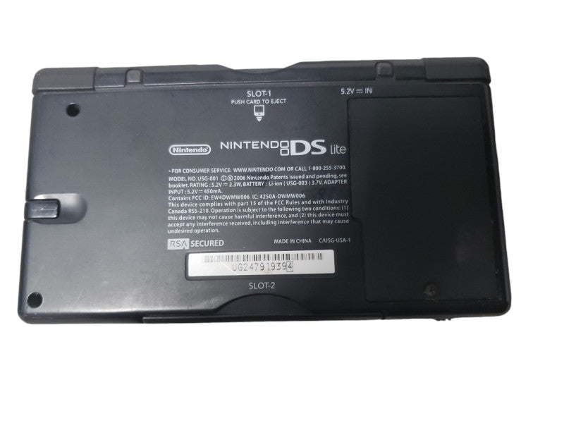 Nintendo 3DS Lite Console Dark Blue Working W/Adapter & Bag| READ