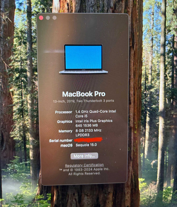 Apple MacBook Pro 13-inch Touch Bar 2019 i5-8257U 8GB RAM 128GB SSD READ!