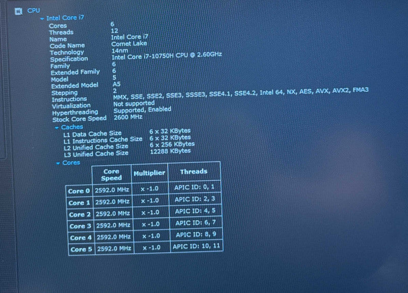 Dell G5 15 5500 i7-10750H@2.6GH GeForce RTX 2070 8GB GPU 32GB RAM 512SSD READ  Lap200