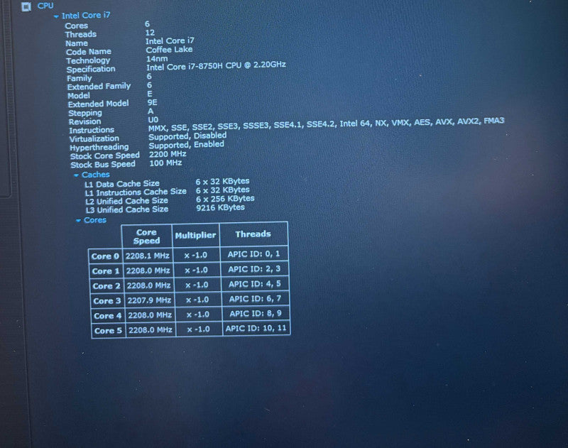 Dell G7 7588 Core i7-8750H@2.2GHz GTX 1060 6GB GPU 16GB RAM 256GB SSD 1TB HDD  Lap200