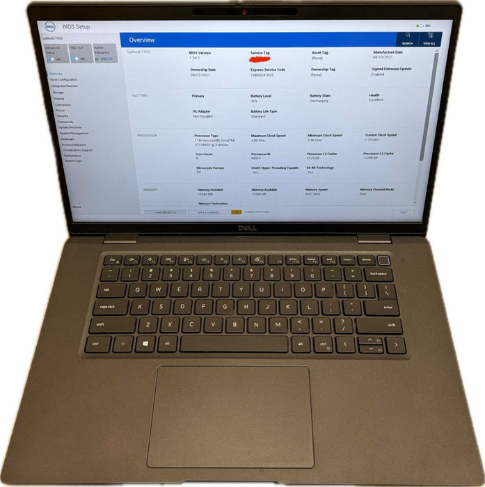 Dell Latitude 7520 i7-1185G7 16GB RAM BIOS Locked For Parts/Repair READ!  Lap200