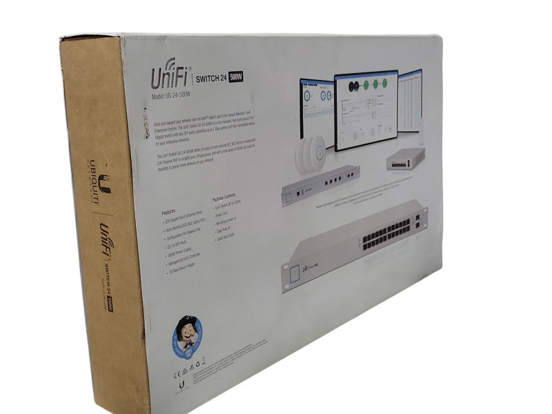 Ubiquity UniFi Switch 24 - (US-24-500W) 24-Port PoE Switch, READ _