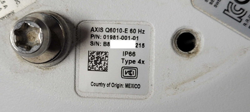 Axis Q6010-E 60Hz Outdoor Dome Security Camera w/ Q6055-E Camera _