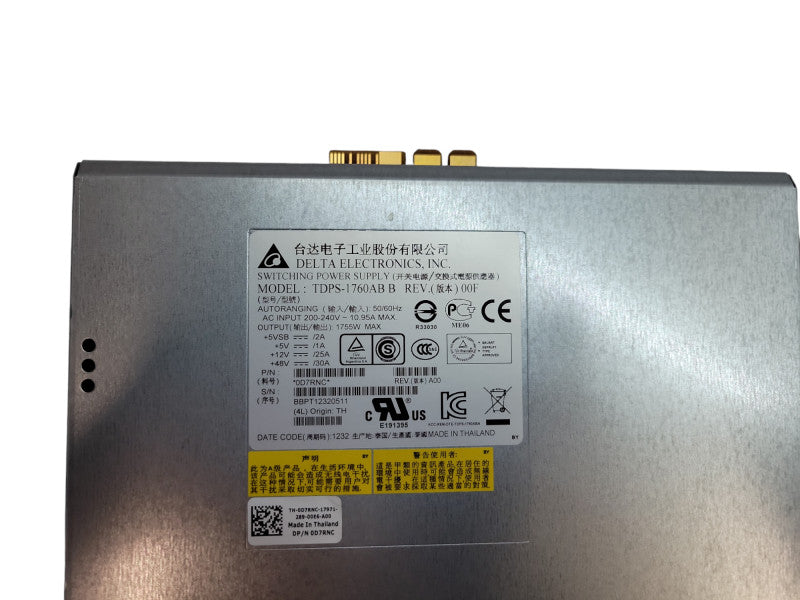 Delta TDPS-1760AB 0D7RNC 1755W Power Supply %