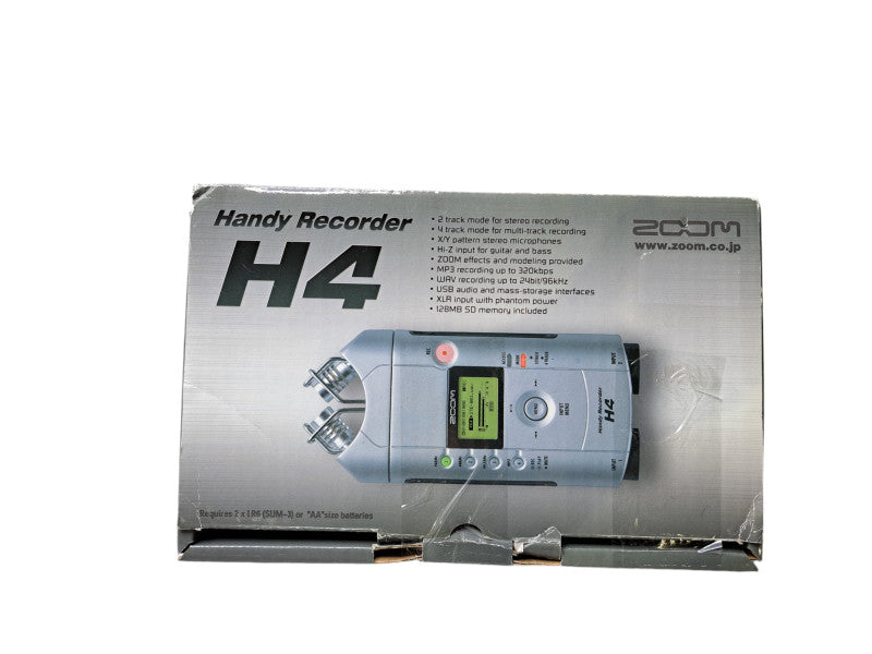 ZOOM H4 Handy Recorder | 4-Track, Silver w/ Box, Acessories & Manual *READ*