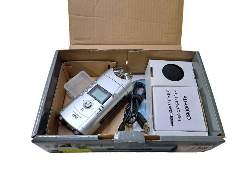 ZOOM H4 Handy Recorder | 4-Track, Silver w/ Box, Acessories & Manual *READ*
