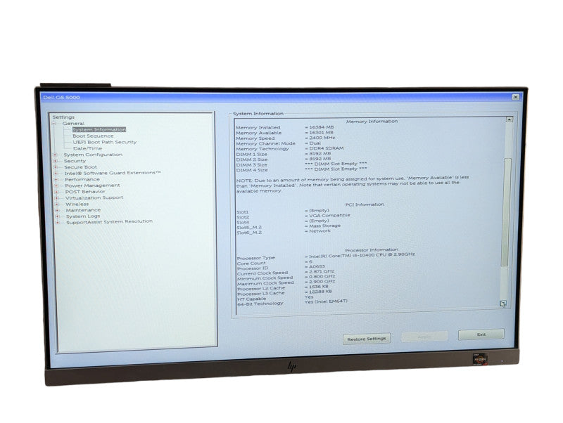 Dell G5 5000 Gaming Computer Intel Core i5-10400@ 2.90Ghz 16GB RAM 512GB NVNe -