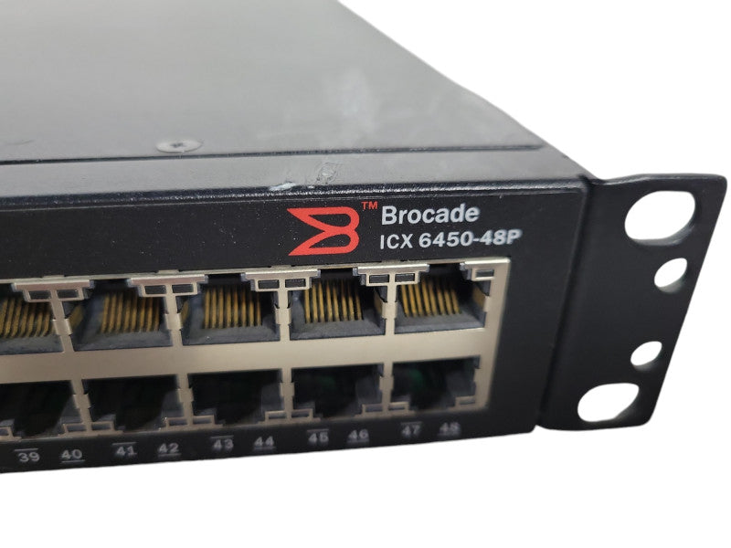 Brocade ICX6450-48P | 48-Port Gigabit POE+ Switch | 4-Port 1/10G SFP+ !