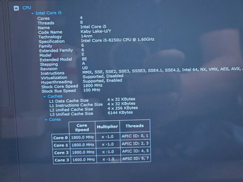 Acer Spin SP513-52-N TOUCH Intel Core i5-8250U@1.6GHz 8GB RAM 256GB SSD Q Lap200