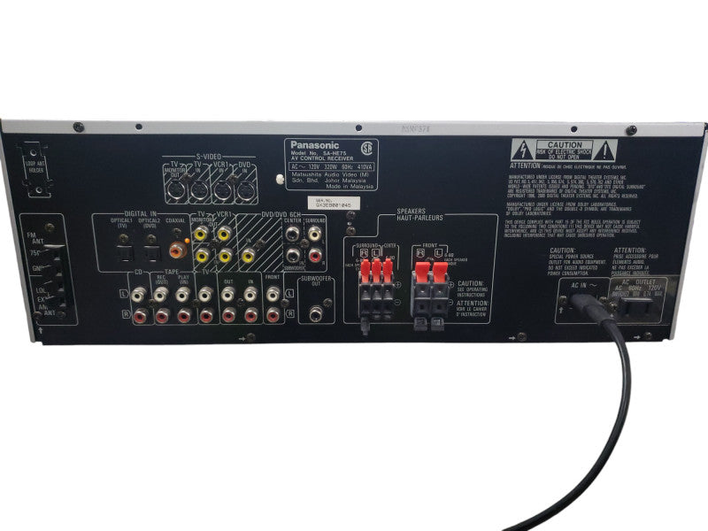 Panasonic SA-HE75 Home Theater 5.1 Channel AV Control Stereo Receiver