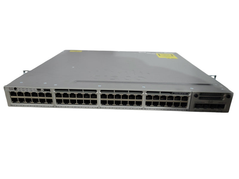 Cisco WS-C3850-48P-S Gigabit PoE Switch w/C3850-NM-2-10G, !