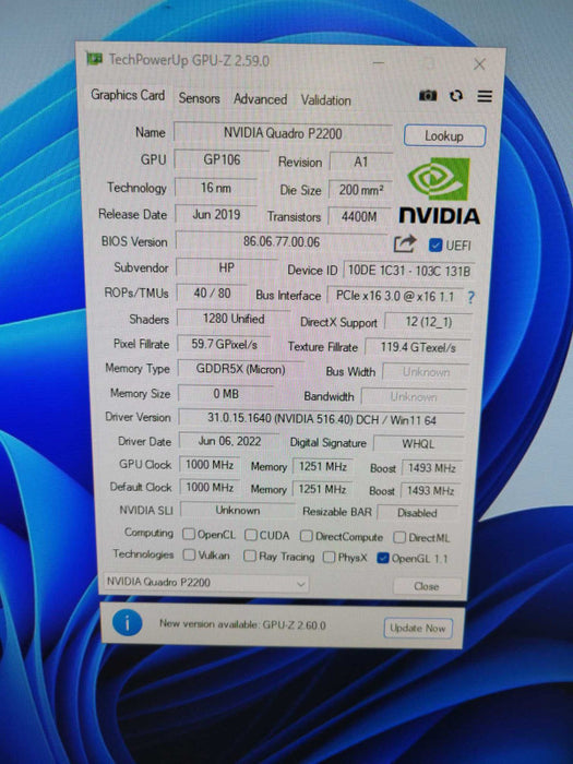 NVIDIA Quadro P2200 5GB GDDR5X Graphics Card | 4x DP !
