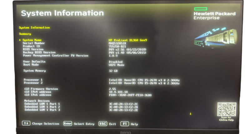 HP ProLiant DL360 Gen 9 | E5-2670 v3 | 32GB DDR4 | No HDD | Smart Array