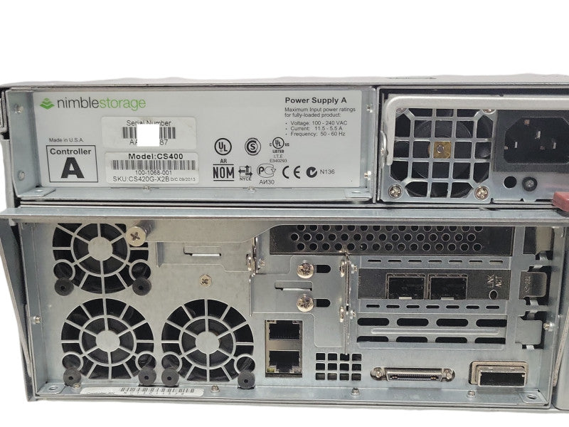 Nimble Storage CS400, 16x 3.5" HDD Bays, 2x Controllers, 2x PSU, No HDD _