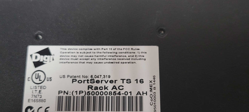 Digi Port Server TS 16 Rack AC 1P50000854-01, READ _
